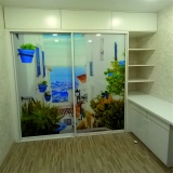 Шкаф купе в детскую комнату с рабочим столом