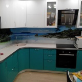 Кухня лакокраска с фотопечатью