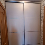 Шкаф купе с тонким профилем Минималист Браш светлая шампань