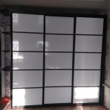 Шкаф купе с дверями AGT Белоснежный глянец в металле Венге